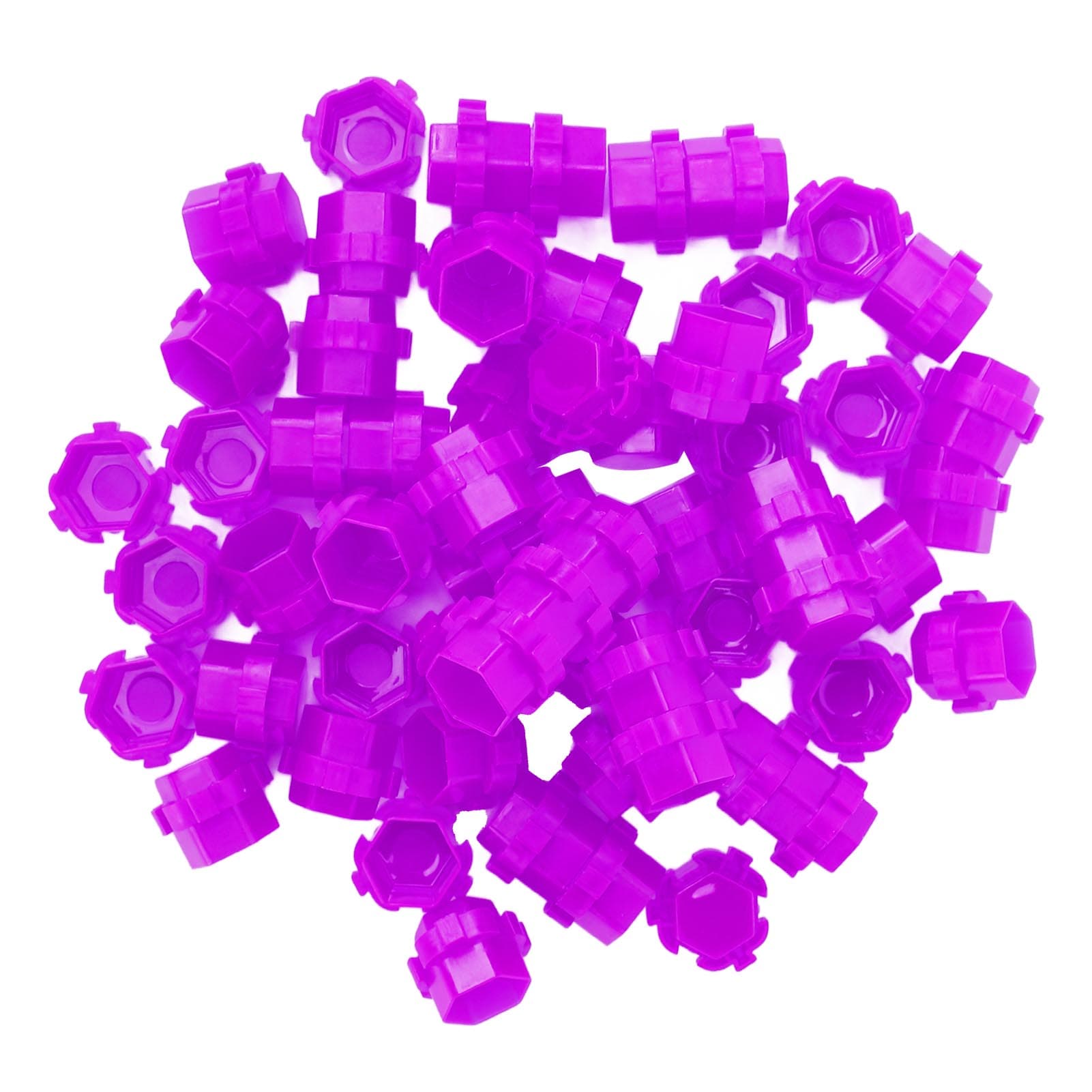 200pcs Tattoo Ink Cups Honeycomb Shape Prevent Falling Off Splicable Microblading Pigment Cups purple