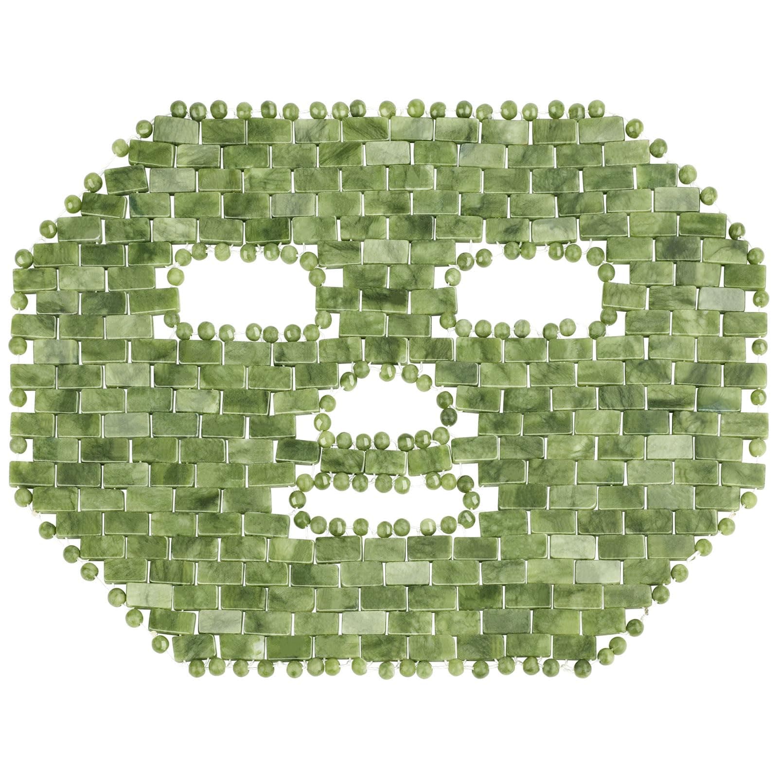 Jade Mask,100% Natural Stone Facial Mask for SPA Skincare Beauty Tools for Puffy Eyes Dark Circles green