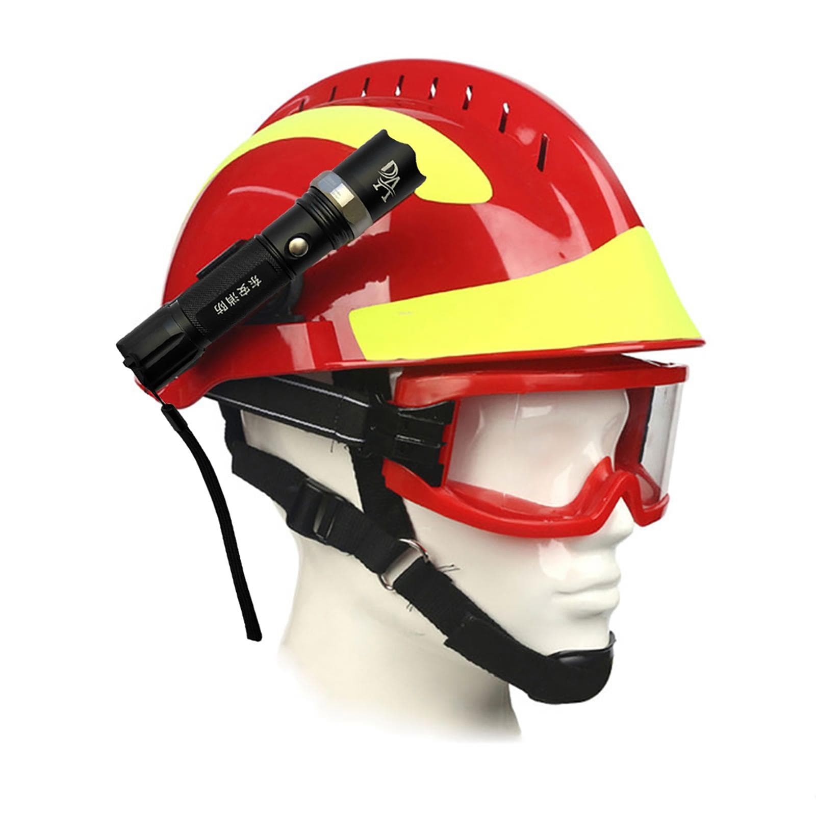 F2 Emergency Rescue Helmet Fire Fighter Safety Helmets Workplace Fire Protection Hard Hat with red
