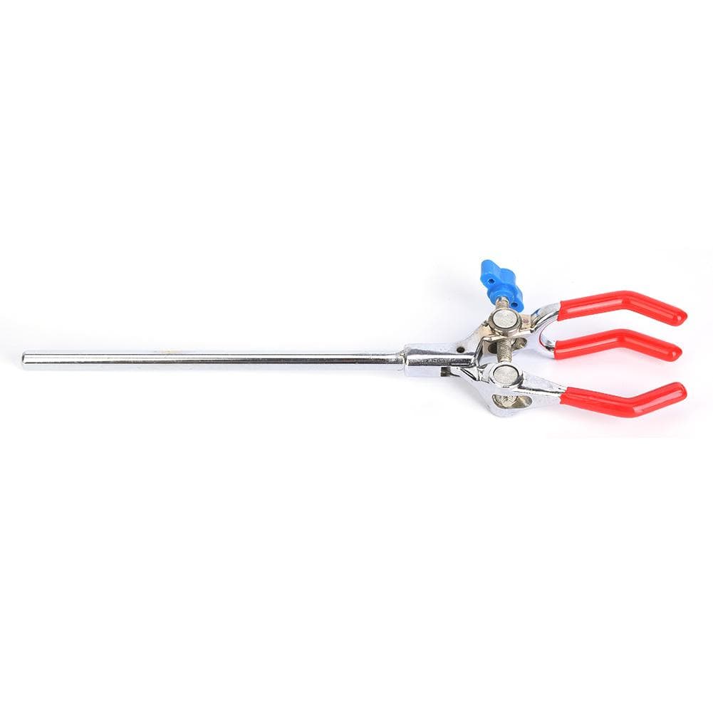 Adjustment Lab Stand Tube Clamp Holder Three Prong Extension Flask Clip Clamp for Chemistry Lab