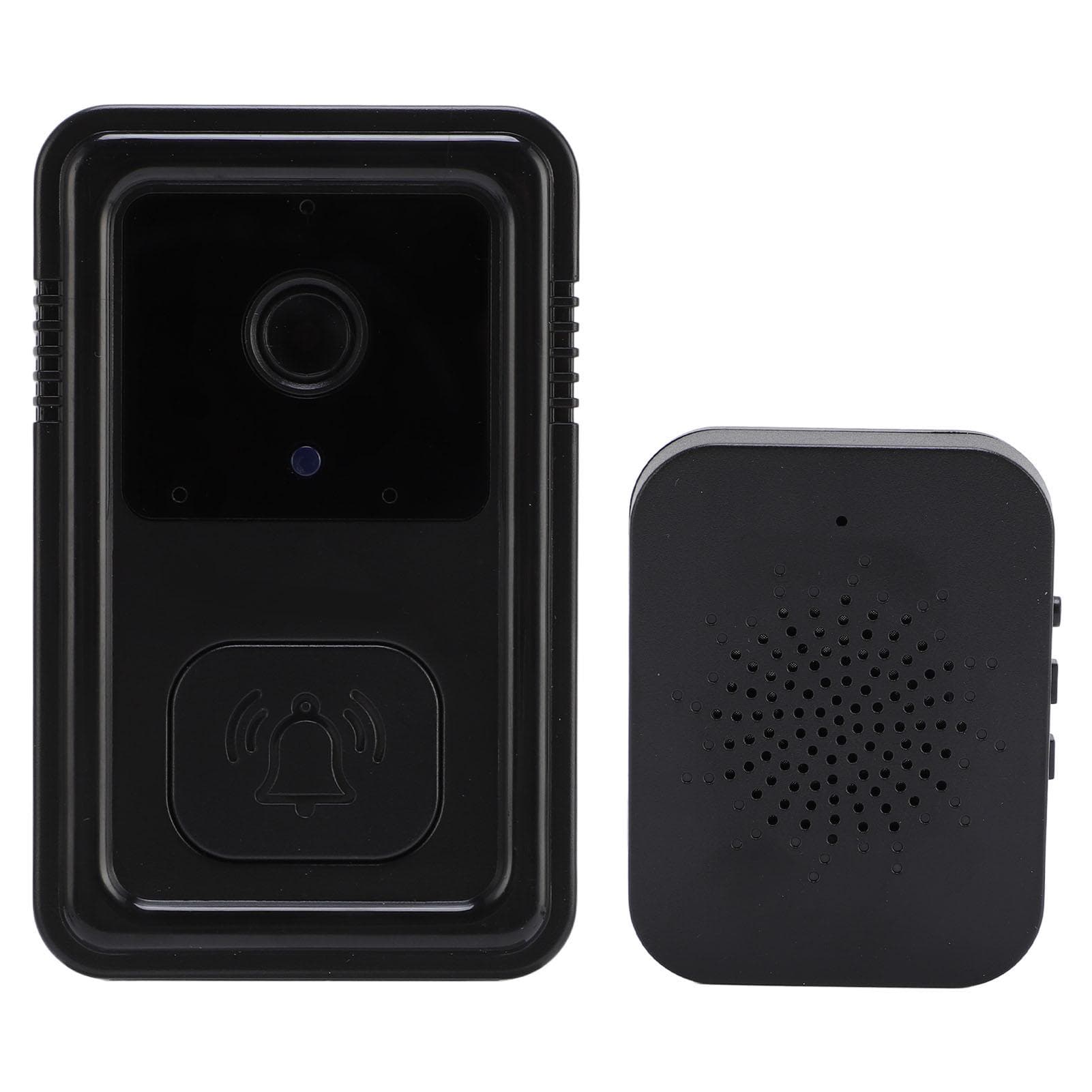 AI Doorbell Camera Wireless Head to Toe View Intelligent Package Detection 2.4G WiFi Video Doorbell black