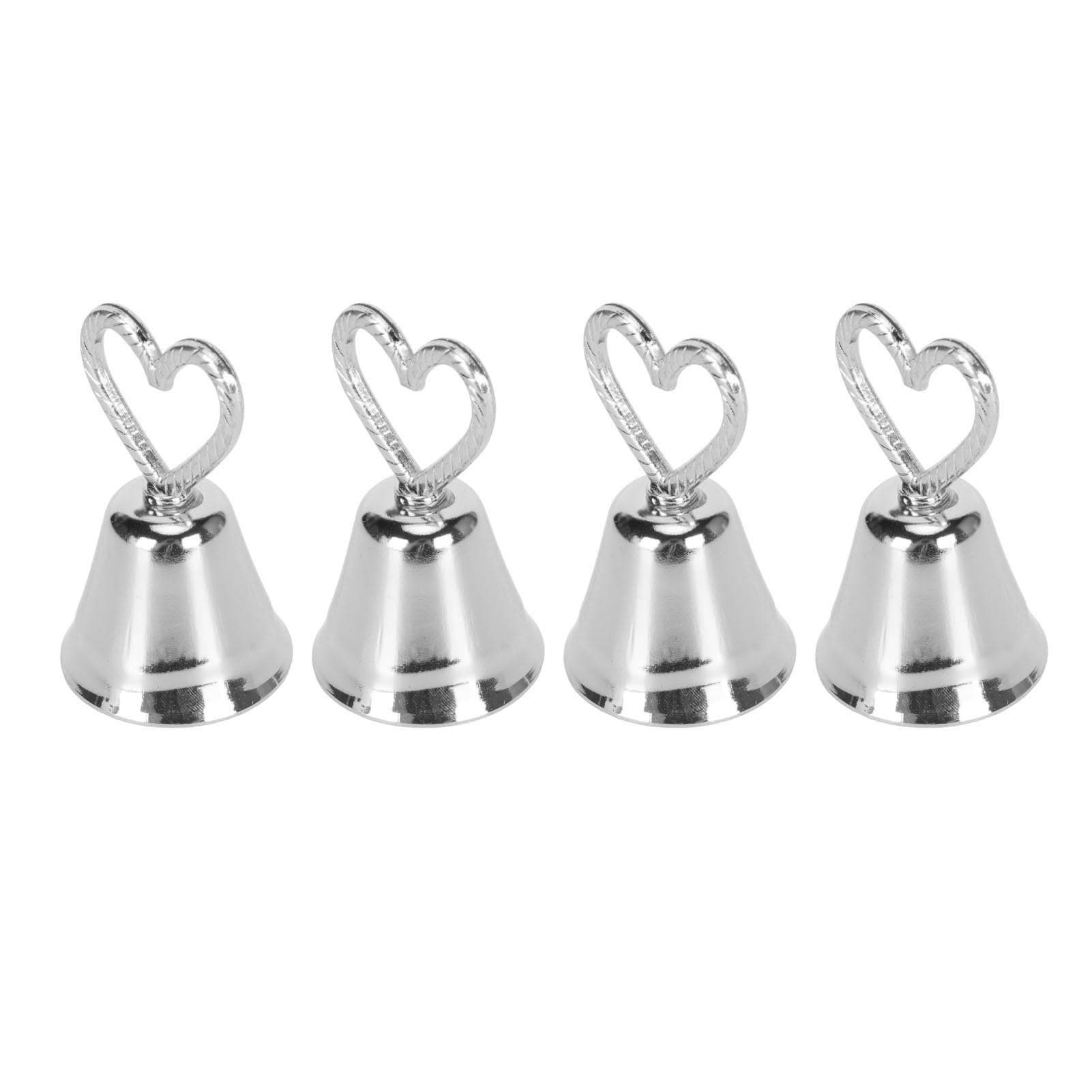 10pcs Table Number Holders European Style Innovative Bell Shaped Place Card Holders for Event silver