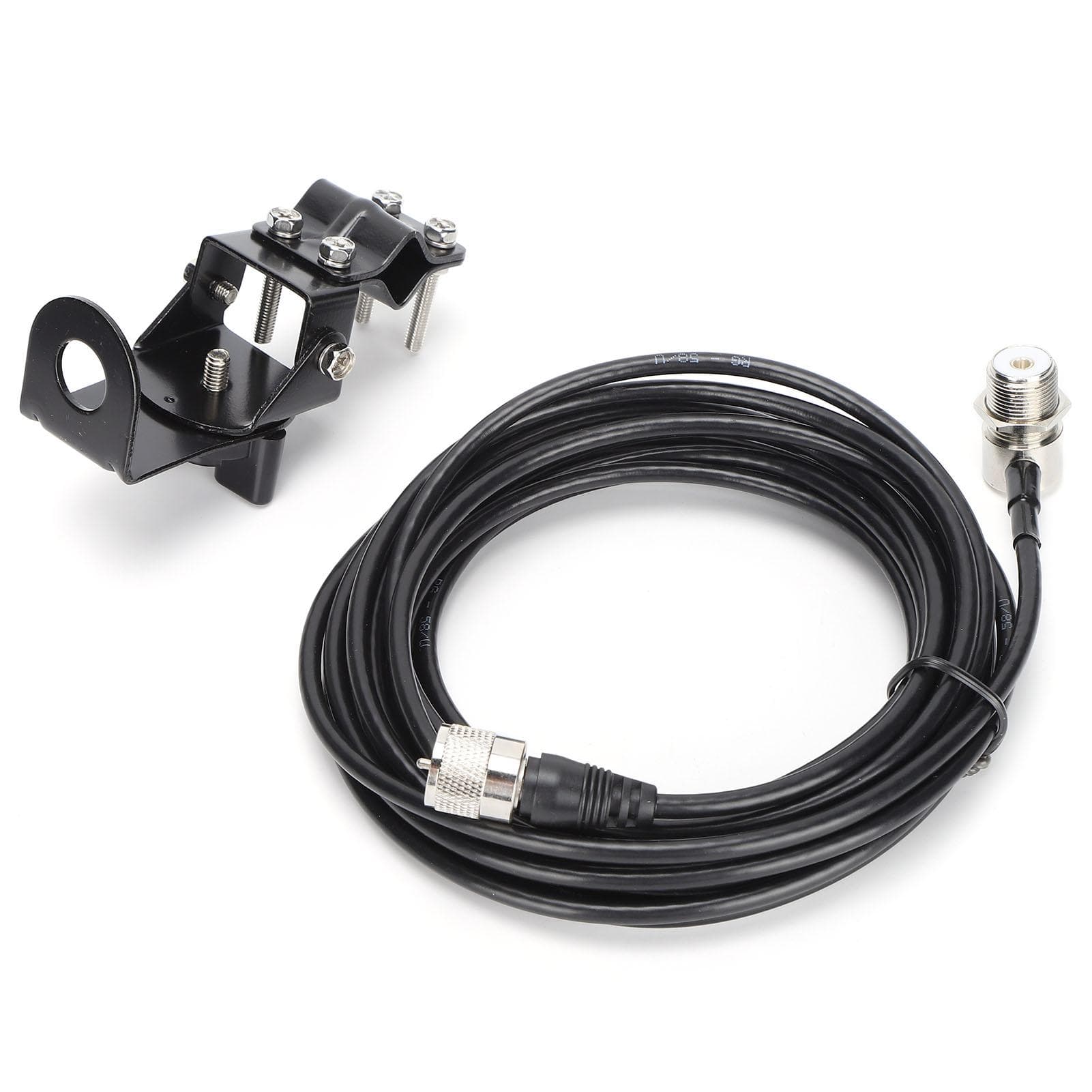 Adjustable Car Antenna Mounting Bracket with 5m Extension Cable Trunk Lid Hatchback(RB-46 RG58 )