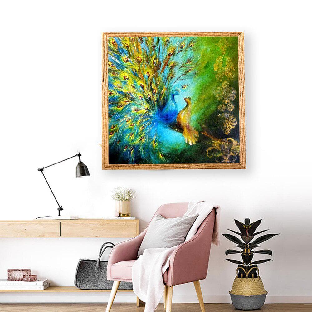 5D Diamond Painting Animal DIY Diamond Mosaic Diamond Embroidery Peacock Home Decoration 30x30CM