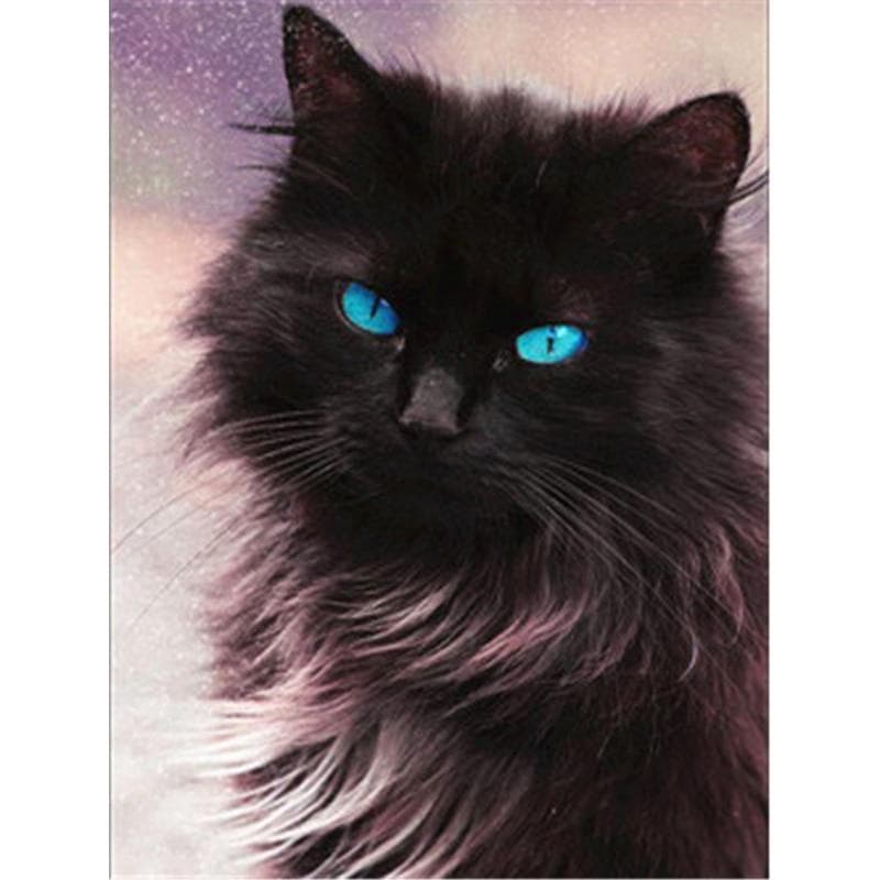 Animal Cat Full Round Drill Diamond Painting Crystal 5D DIY Diamond Embroidery 20X30CM