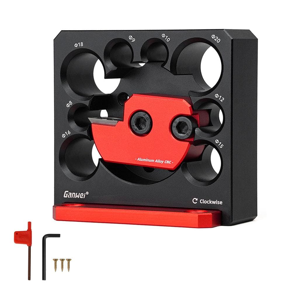 Aluminum Alloy Square Wood Bar Turning Round Auxiliary Tool Carbide Rounded Blade with 8 Different multicolour