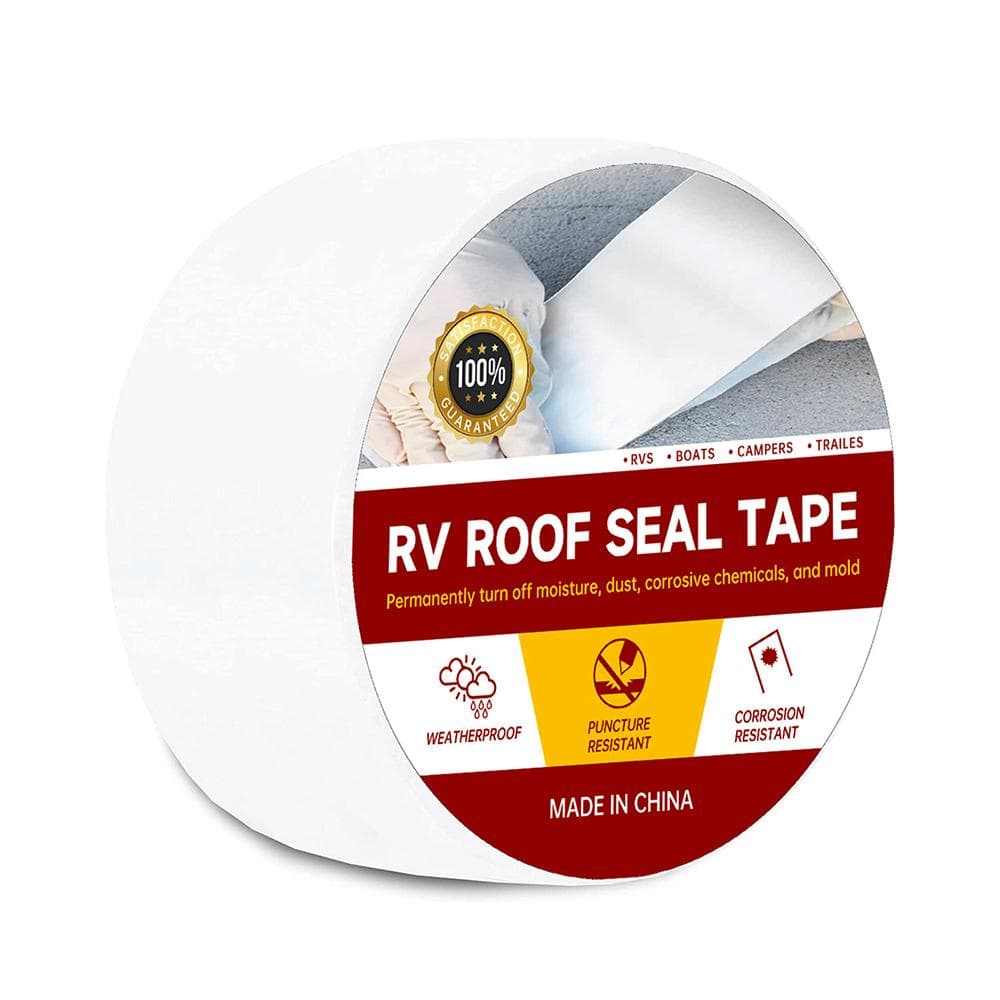 RV Roof Tape RV Roof Seal Tape Waterproof, Weather Resistant, Highly Adhesive Natural Butyl Glue white