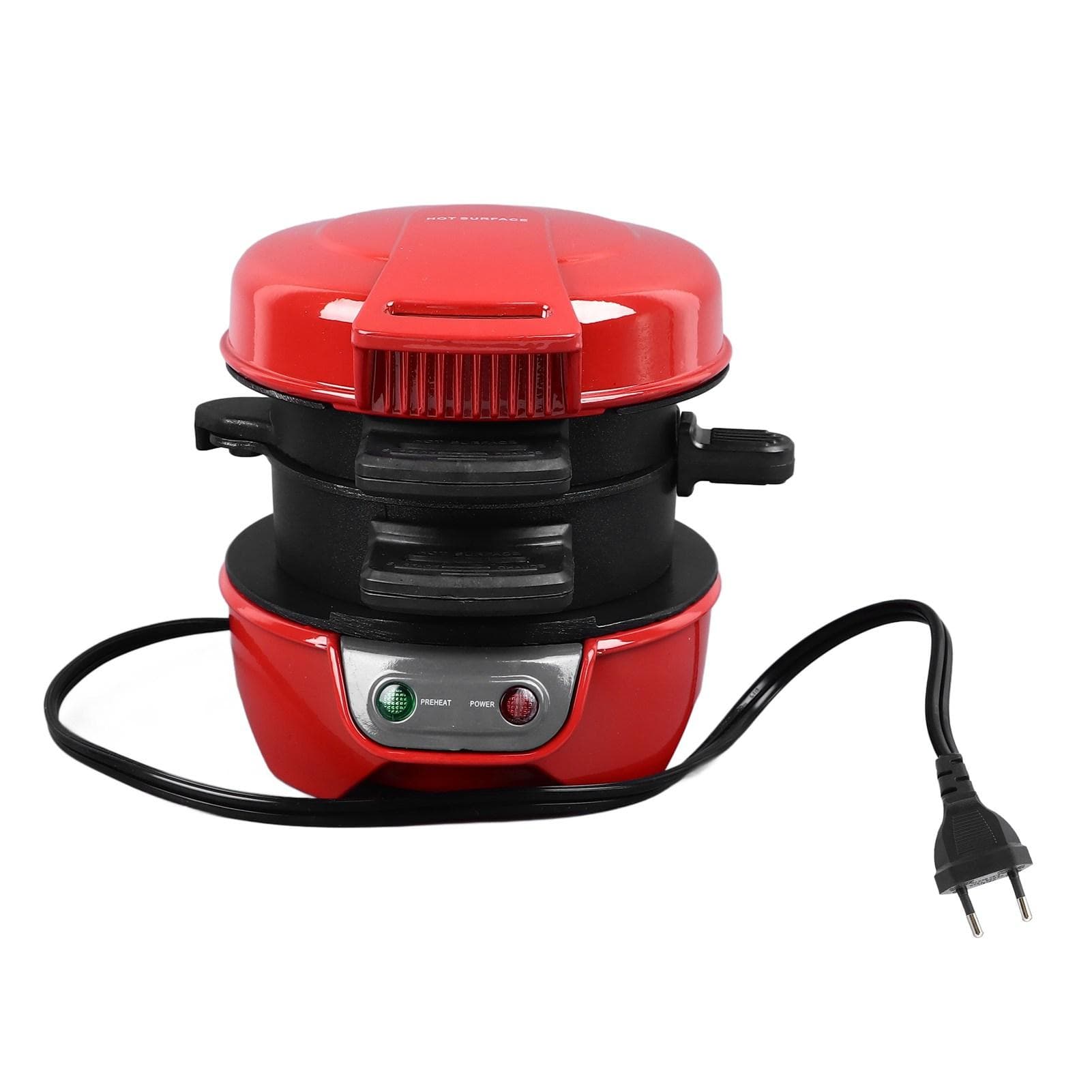 600W Breakfast Sandwich Maker with Egg Cooker Tool Aluminum Easy To Clean Non Stick Breakfast Maker L