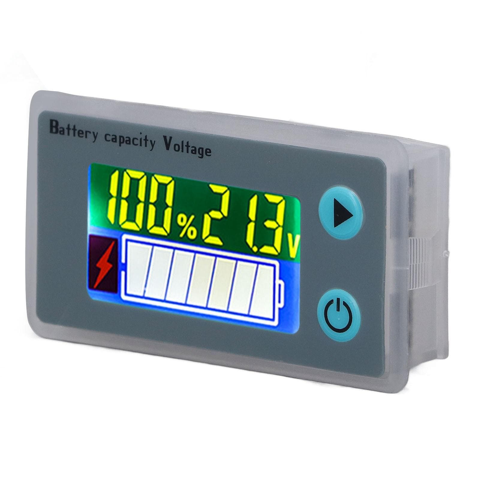 Battery Capacity Voltage Tester LCD Digital Display Battery Power Indicator for Lithium Iron Acidic