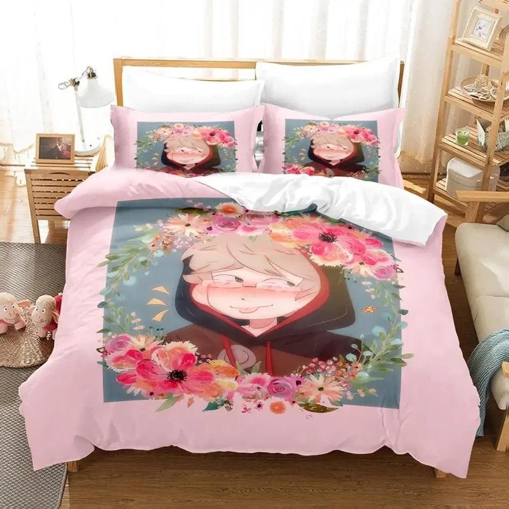 Badboyhalo Team SMP Bedding Set Duvet Cover Bed Set Quilt Cover Pillowcase Comforter king Queen Size Boys Adult Bedding Set 70x133cm 2pcs