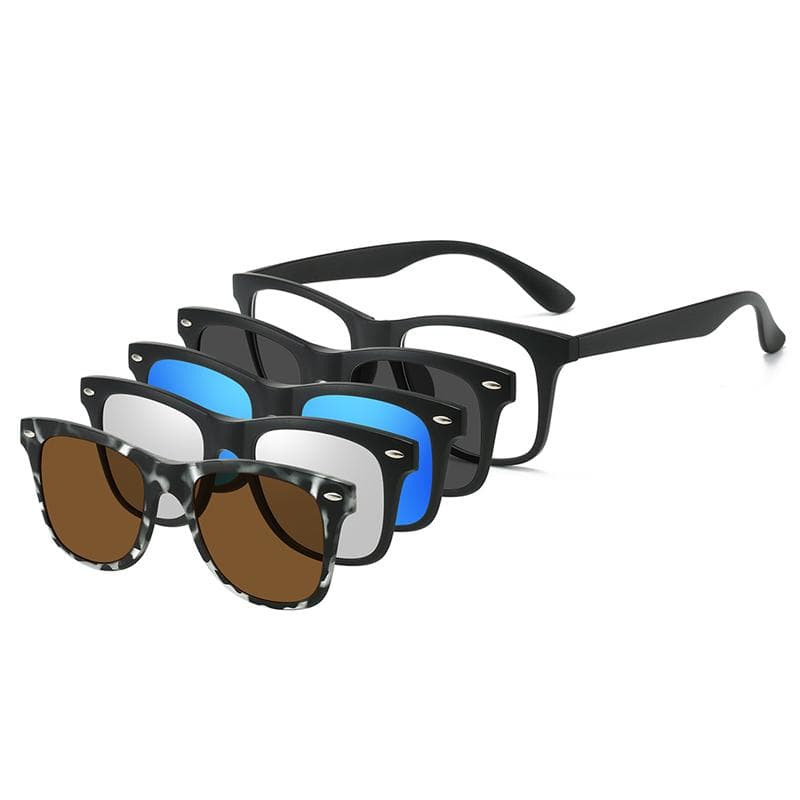 New Design 4 in 1 Magnetic Clip on Sunglasses Anti UV Anti Glare Eyewear for Men Women High Quality Gafas De Sol