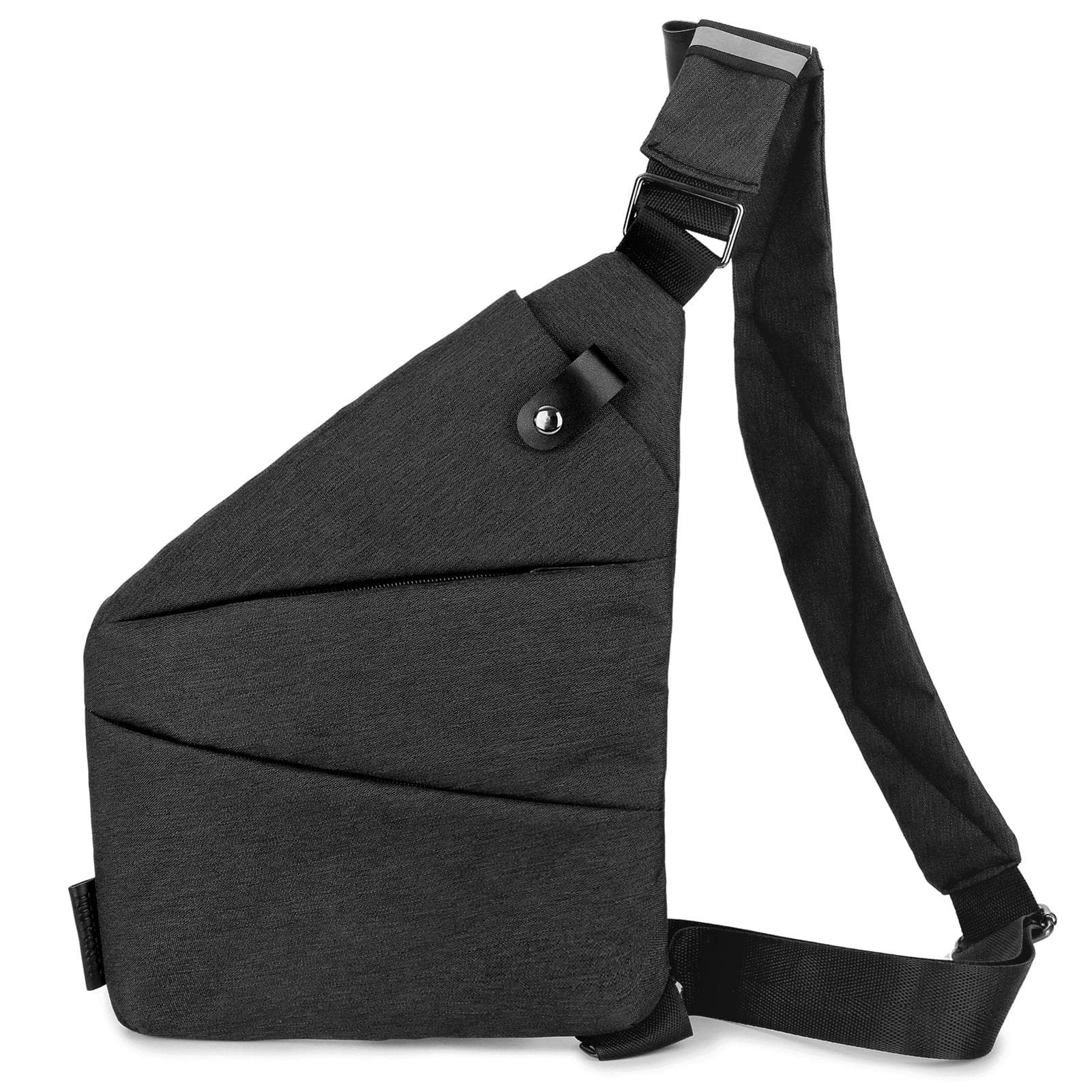 Sling Pack Slim Crossbody Backpack Lightweight Casual Chest Bag for Outdoor Sport Travel Hiking black
