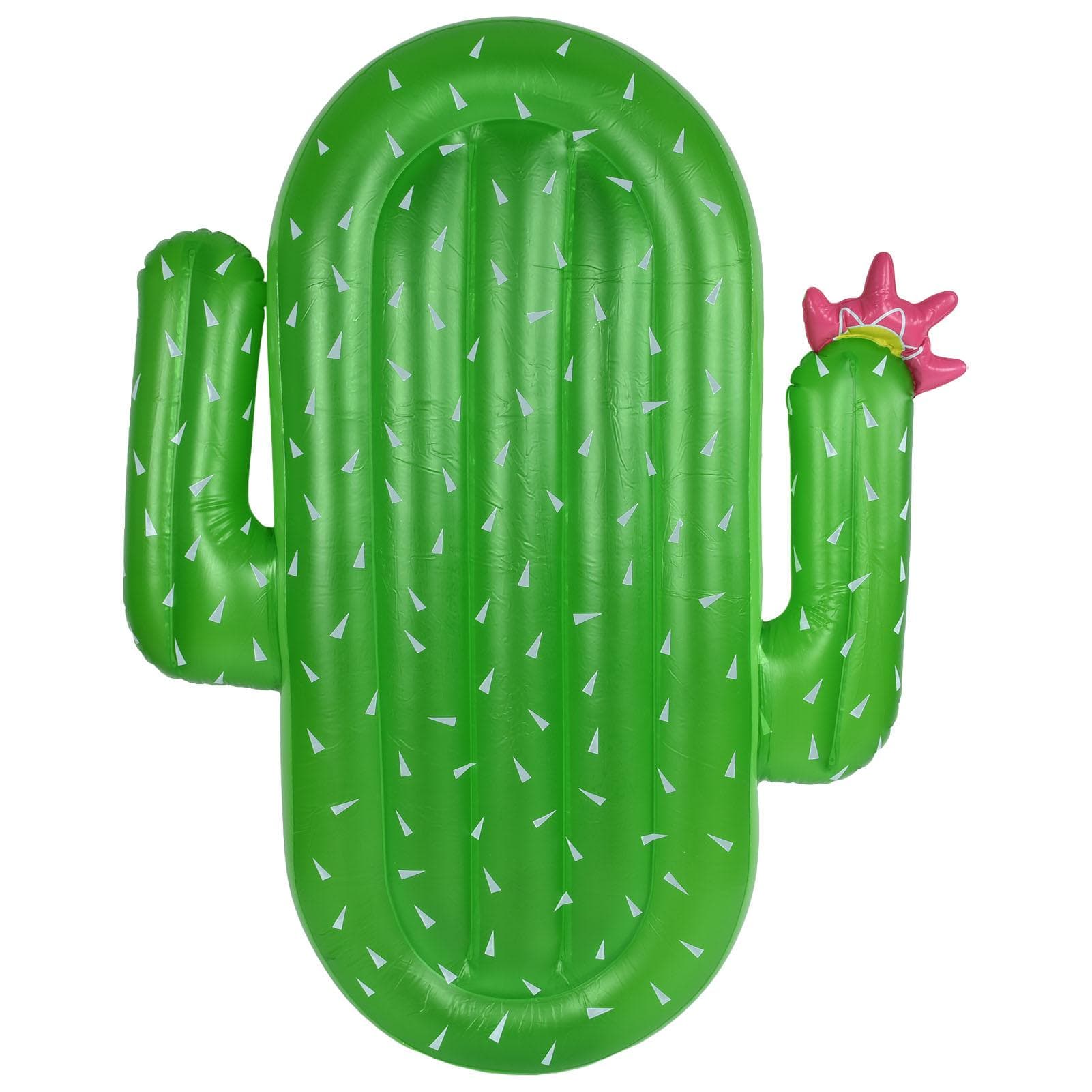 Inflatable Pool Lounge Cactus Swimming Pool Lounger PVC Swimming Pool Floating Bed for Outdoor Relax
