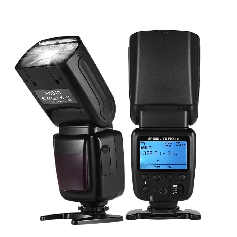 Universal Wireless Camera Flash Light Speedlite GN33 LCD Display for Canon Nikon Sony Olympus black