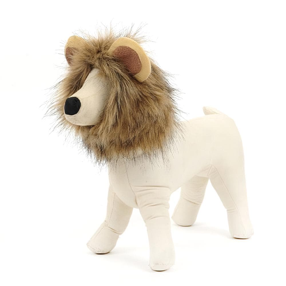 Cat Lion Mane Pet Lion Costume Pet Lion Hair Wig for Dogs Cats Pets Halloween Christmas Party Gift M brown