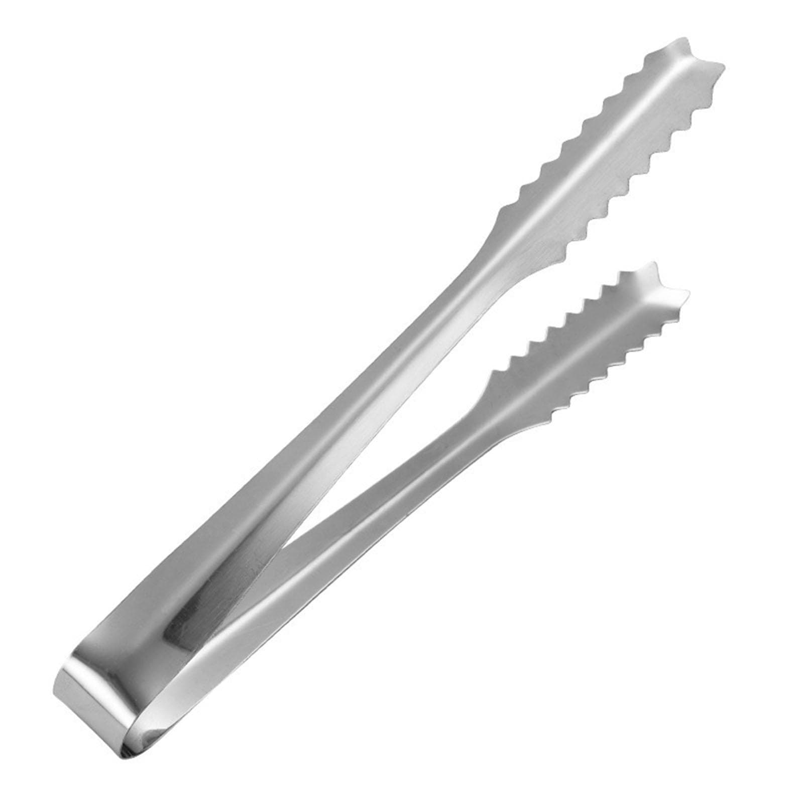 Ice Tong Stainless Steel Small Cube Serving Appetizers Tong Kitchen Clip with Teeth for Party