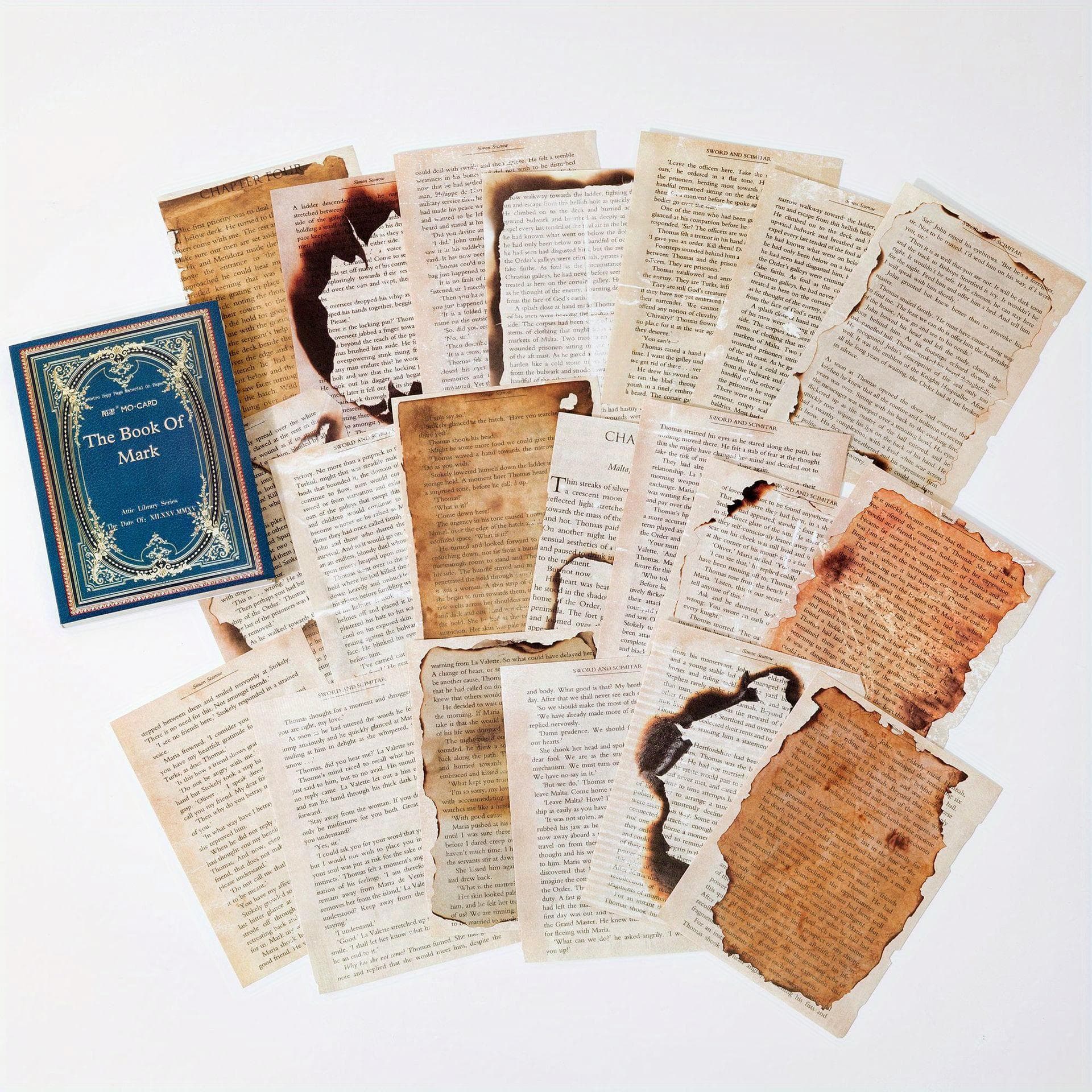 Light paper materials, Attic Library series Retro Hand Account DIY collage base paper 60 pieces 2 optional style-2