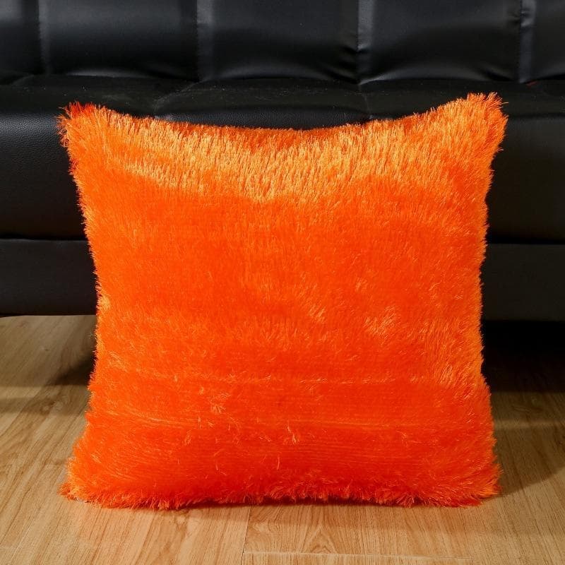Cushion Cover Plush Velvet Fur Fluffy Sofa Pillow Soft Cushion Cover Pillow Case Solid Color Nordic Home Decoration Tools Pillow Cover 40*40 One Size