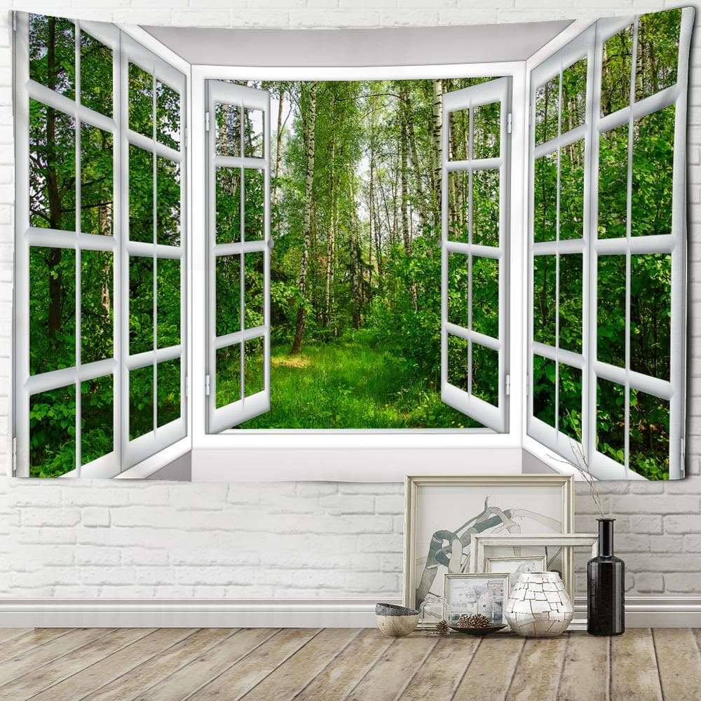 Seaside Scenery Tapestry Wall Hanging Bohemian Art Living Room Window Painting Simple Nordic Home Decor 150x100 cm