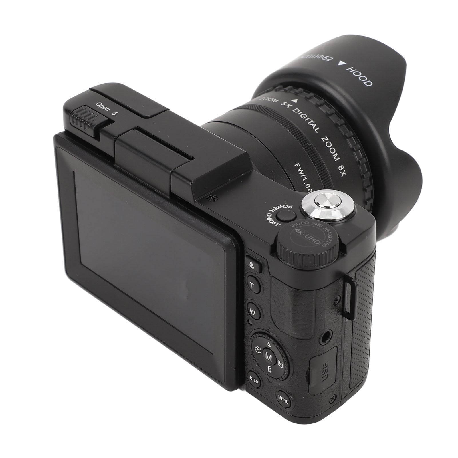 4K Digital Camera 48MP HD 5X Optical Zoom 8X Digital Zoom Autofocus Vlogging Camera with 3.0 Inch