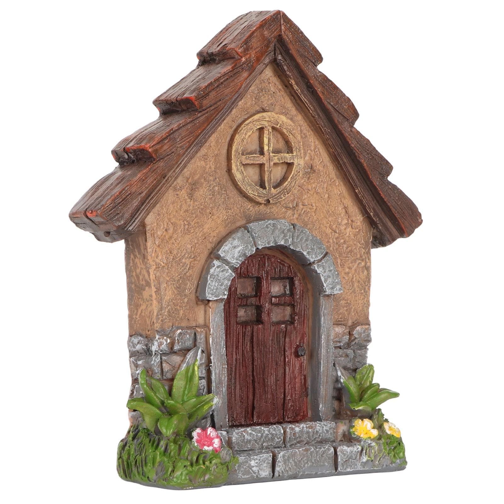 Fairy Garden Door Rich Details 4.9in High 4.1in Wide Strong Resin Miniature Fairy Door for