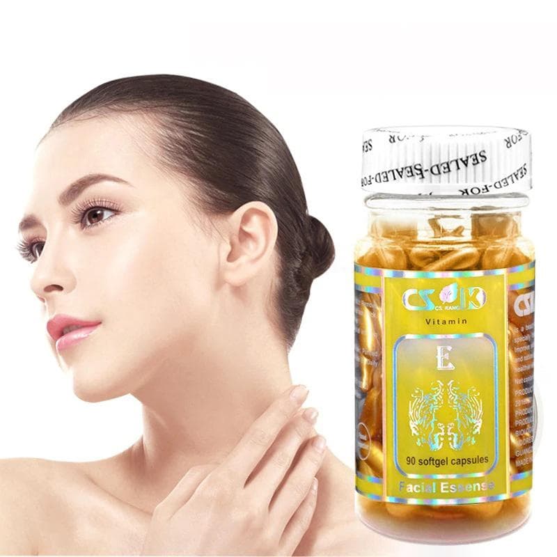 Vitamin E Moisturizing and Hydrating Essence 90 PCS Capsule Granule Serum Skin Care Smooth Skin golden
