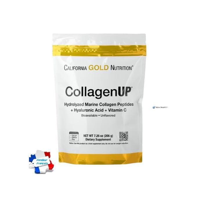 Beauty Supplement - California Gold Nutrition - Marine Collagen - Hyaluronic Acid - Vitamin C - 3-in-1