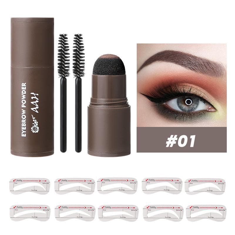 Eyebrow Stamp Set Perfect Eyebrow Stamp Stencil Kit Eye Brow Stencil Stamp Kit Waterproof Long Lasting Eyebrow Enhancers Brow Shape Stamp 01#