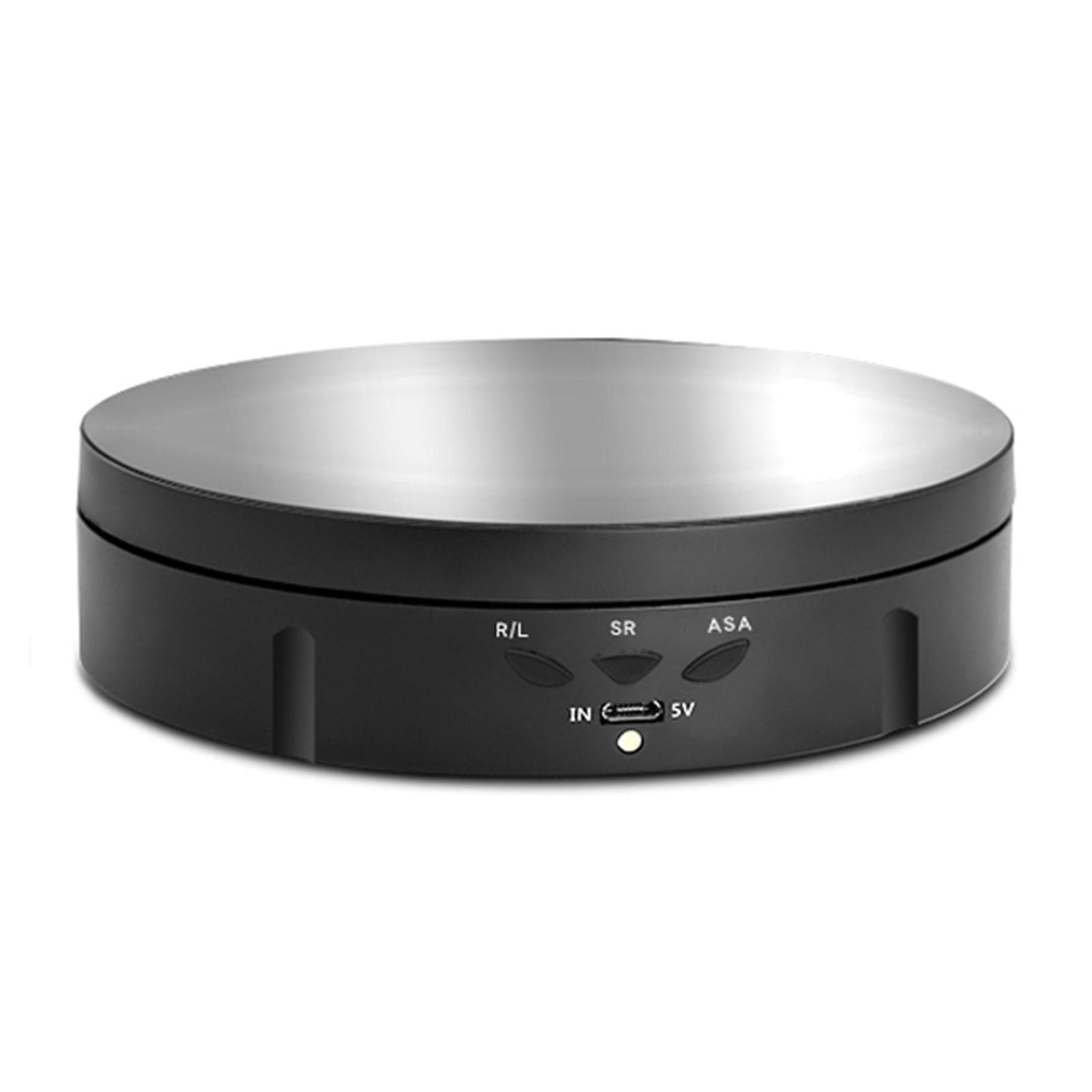 360 degrees Electric Rotating Turntable USB Charging Rotating Display Stand 3 Speed Adjustable for Photography Display Jewelry Watch Collectibles Type 2 black