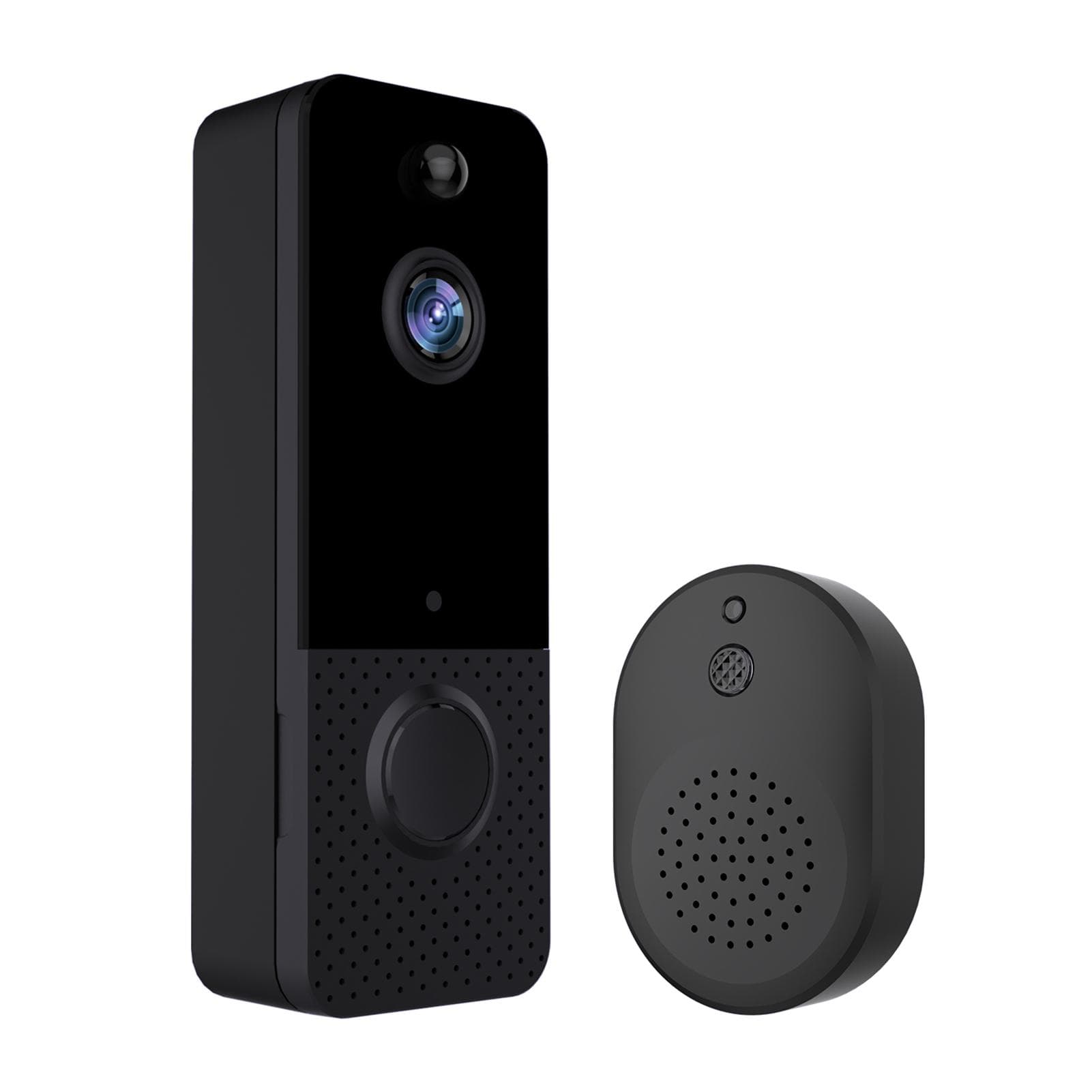 WIFI Doorbell Camera Wireless with Indoor Chime IP65 Waterproof Video Doorbell Camera Smart black