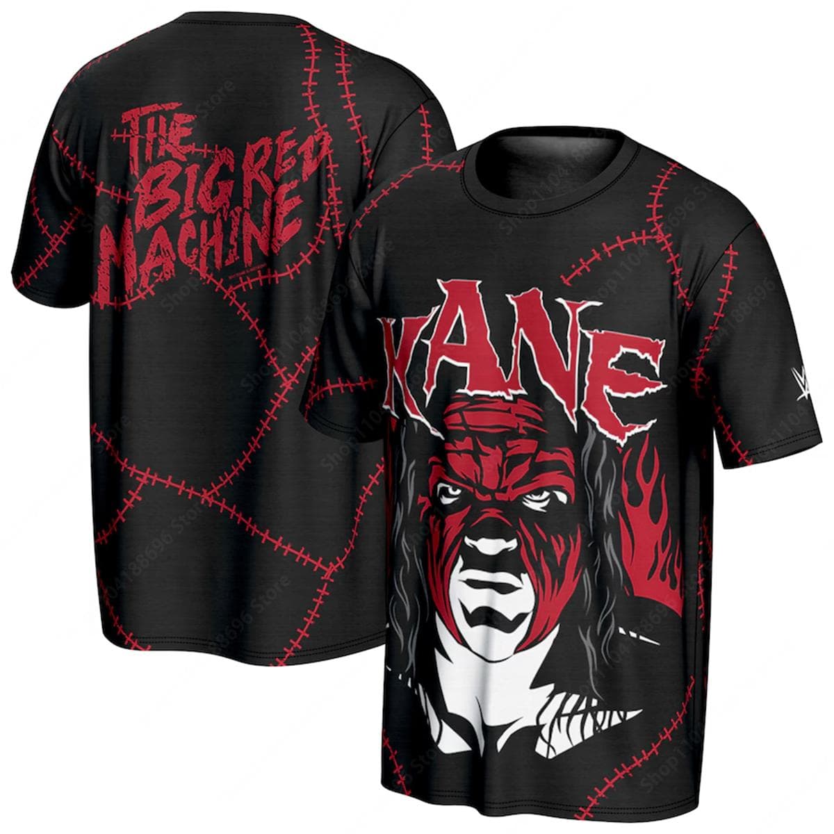Kane ProSphere Big Red Machine WWE T-Shirt - Black Sportswear for Men and Women Retro Style Fashion 4XL