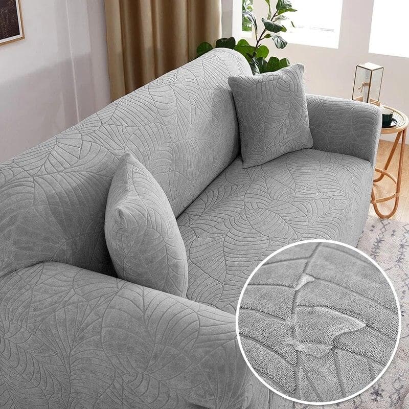 Waterproof Jacquard Sofa Covers Thick Elastic Corner Solid Couch Cover L Shaped Sofa Slipcover Protector 1 /2 /3 /4 Seater 1 Seater 90-140cm