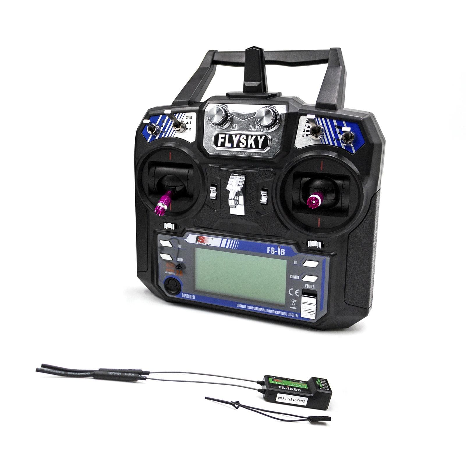Flysky FS-i6 AFHDS 2A 2.4GHz 6CH Radio System Transmitter for RC Helicopter Glider with FS-iA6B 6Ch with FS-iA6B 6Ch Receiver black