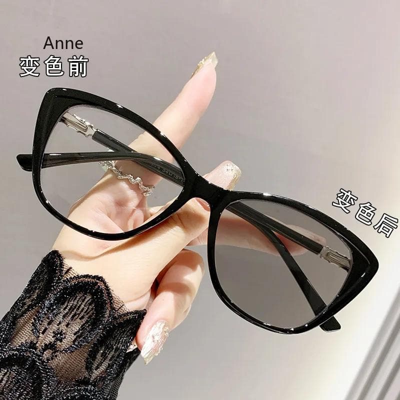 1/2 in 1 Color Changing Sunglasses for Myopia Vintage Ladies Blue Light Blocking Nearsighted Outdoor Eyeglasses 0