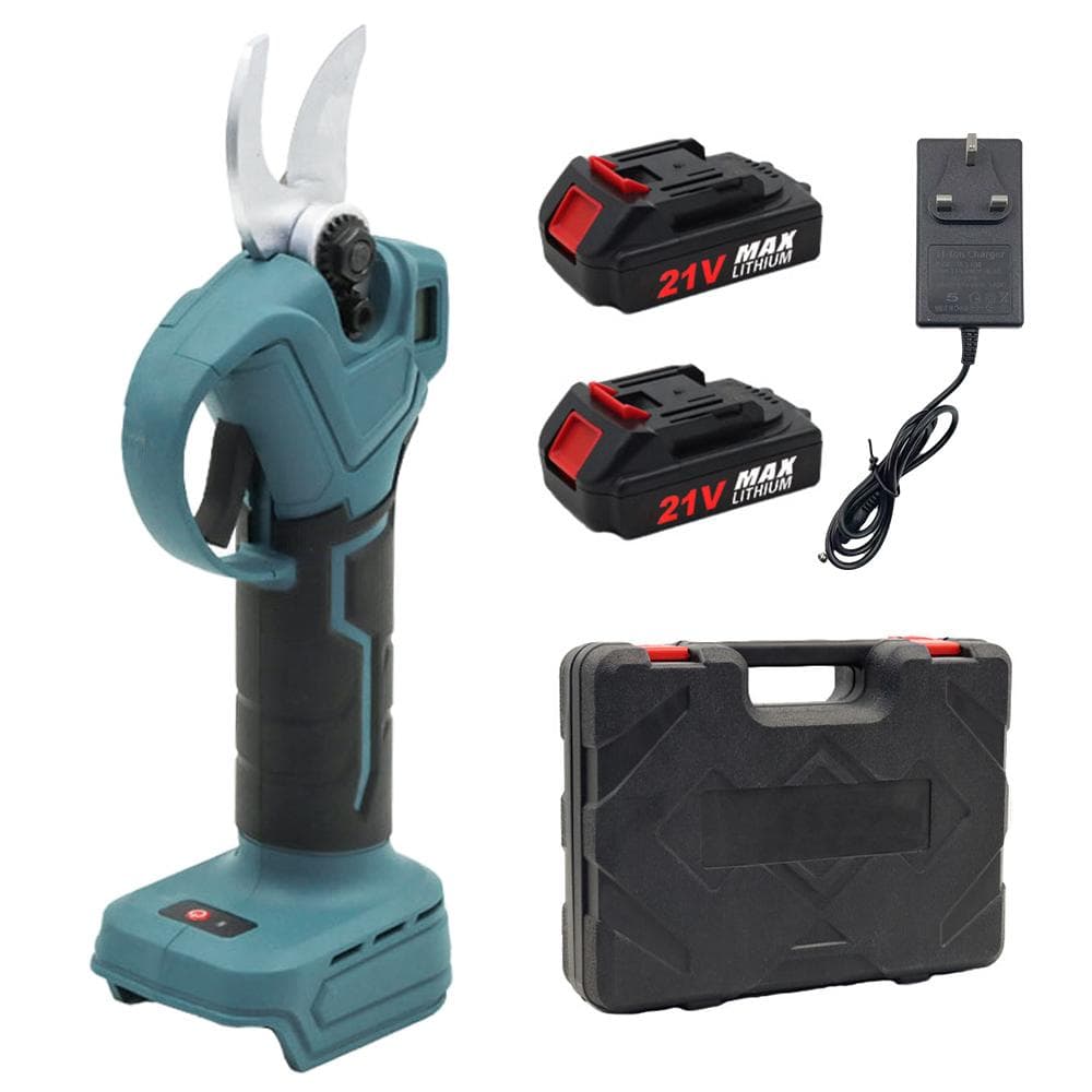 21V Electric Pruning Shears Cordless Pruner with Powerful Brushless Motor 3cm Diameter Cutting LCD UK-1