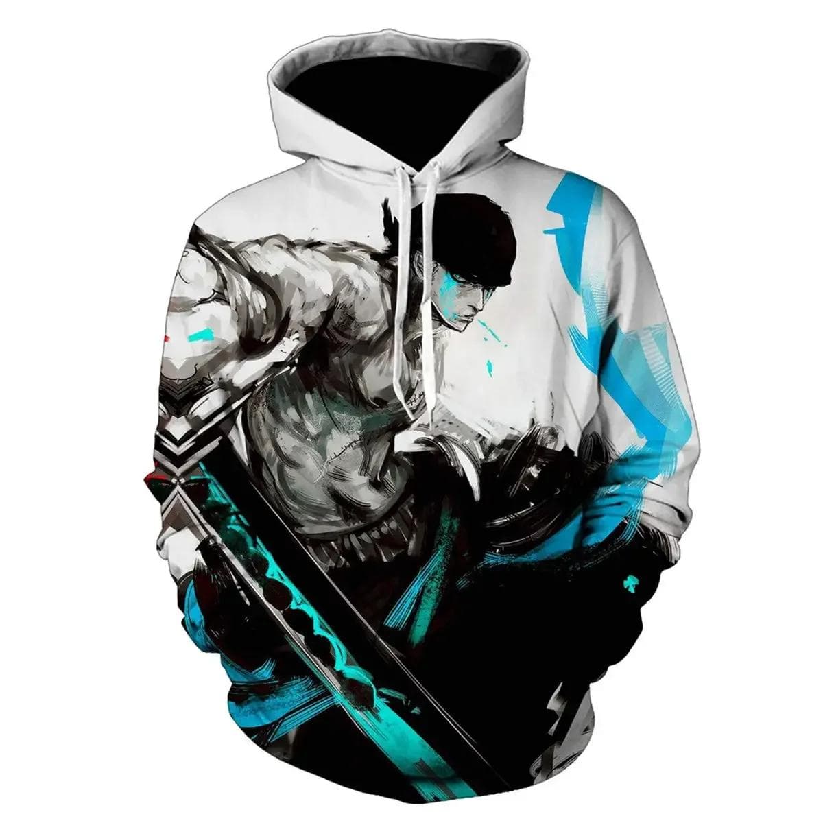 Cartoon One Piece Roronoa Zoro 3D Hoodies Men Fashion Casual Cosplay Costume Funny Spring Streetwear Sweatshirt Jacket XXL