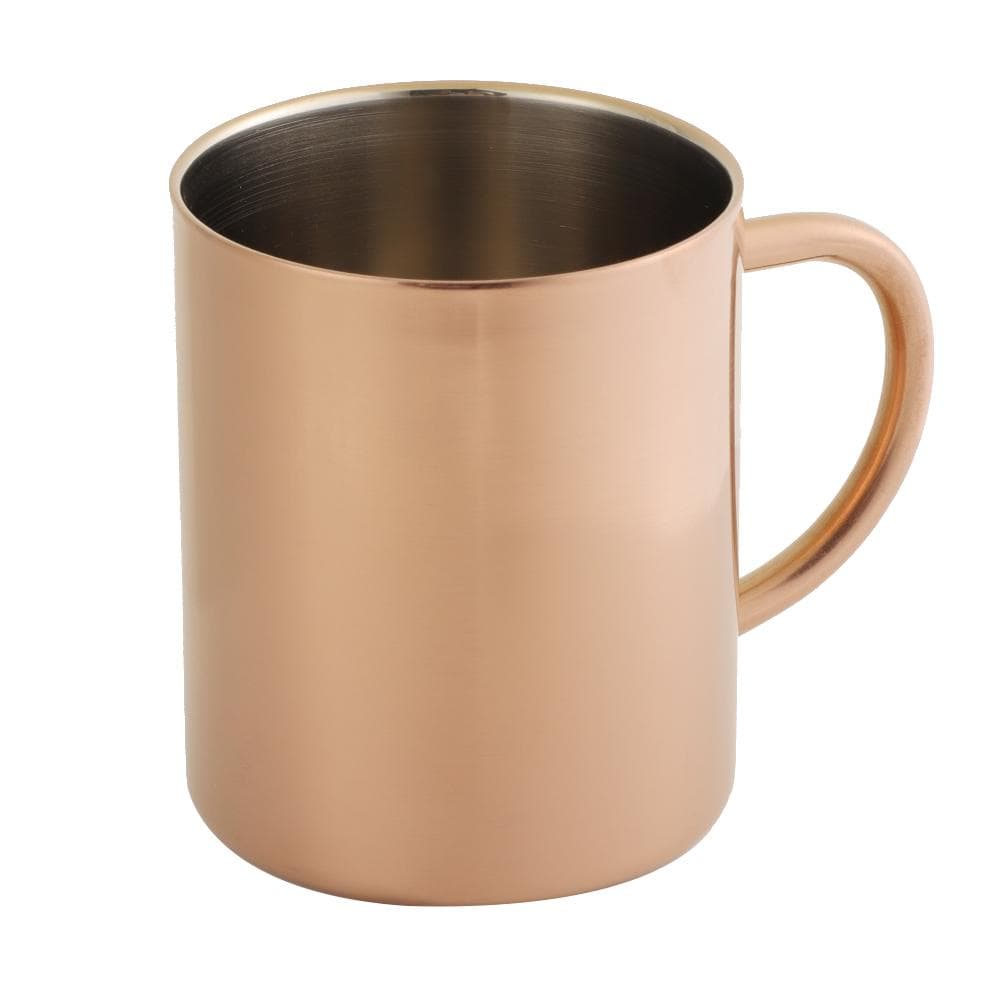 304 Stainless Steel Dual Layer Anti Scalding 400mL Coffee Beer Mug Cup(Rose Gold)