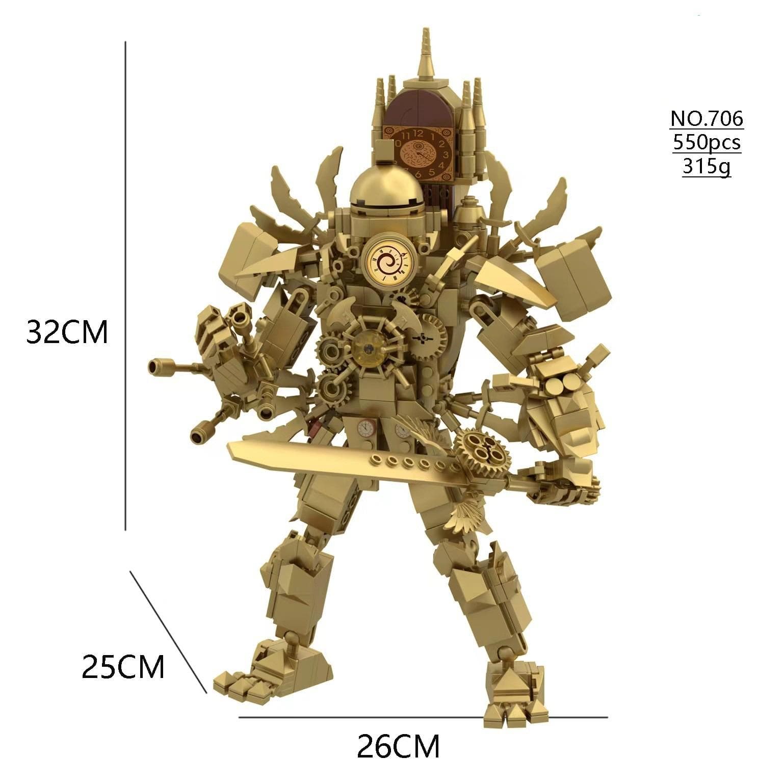 Building Block Titan Clock Man 2.0 Cameraman Speakerman Drill Man Bricks Model