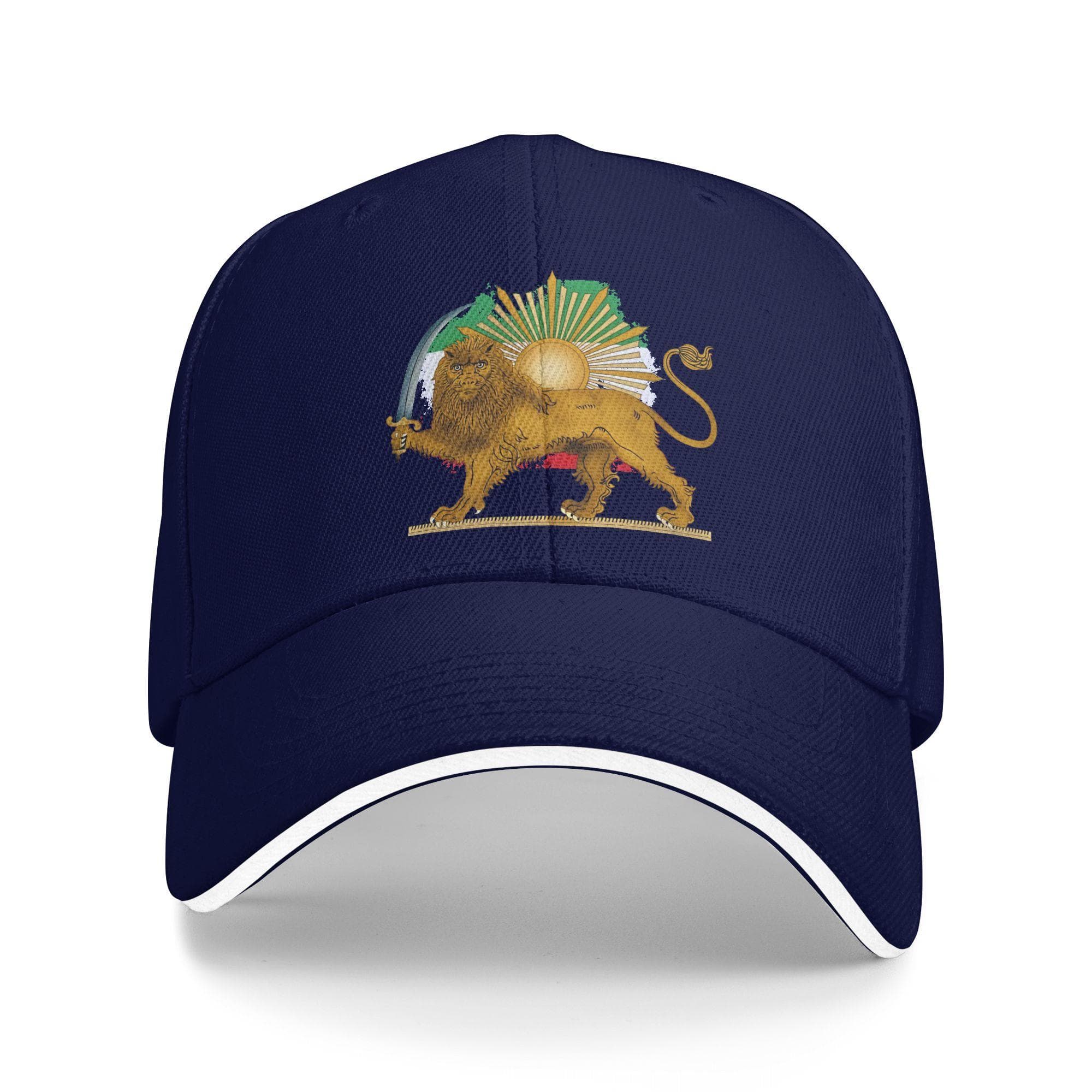 Persian Lion and Sun Casual Baseball Cap Summer Trucker Hat High Quality Hiking Hats Couple Women Streetwear Baseball Caps One Size