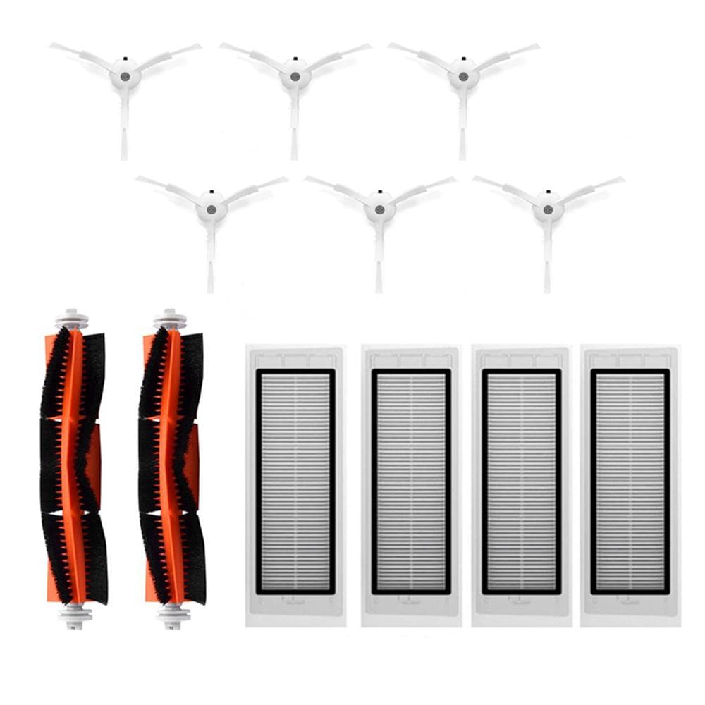 Accessories for XIAOMI Roborock 6Pcs Side Brush 4Pcs Filter 2Pcs Main Brush Suitable for Vacuum multicolour