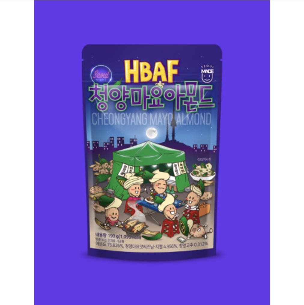 HBAF Seasoned Almonds&Cashewnut 170g/190g (35 Floavors) #Cheongyang Mayo Almond