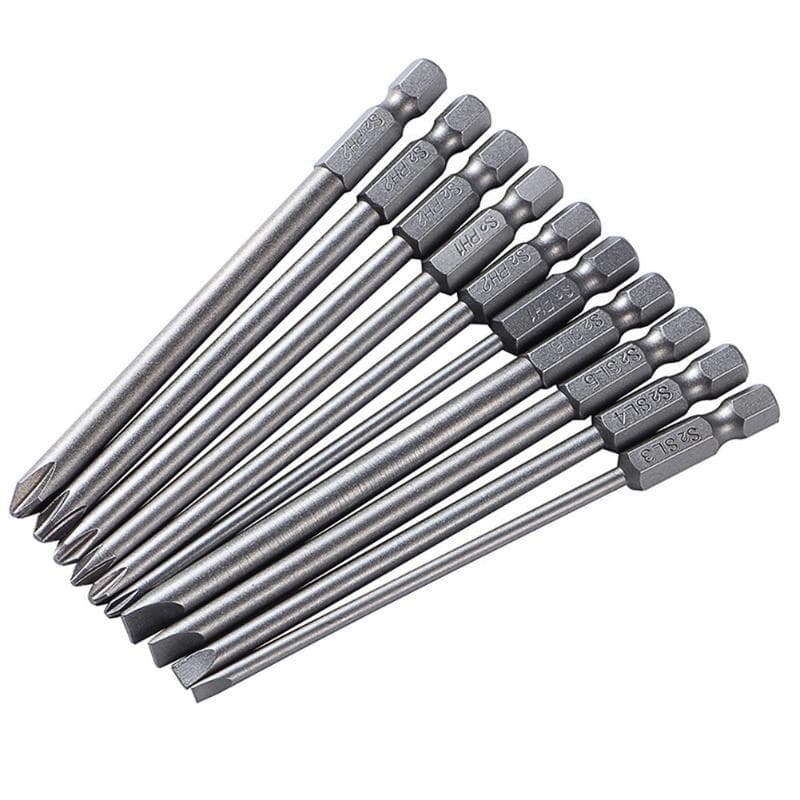 Screwdriver Set Strong Magnetic Batch Head Steel Slotted Phillips Screw Driver Bits Car Repair Utility Electric Tool Accessories 10cm gray