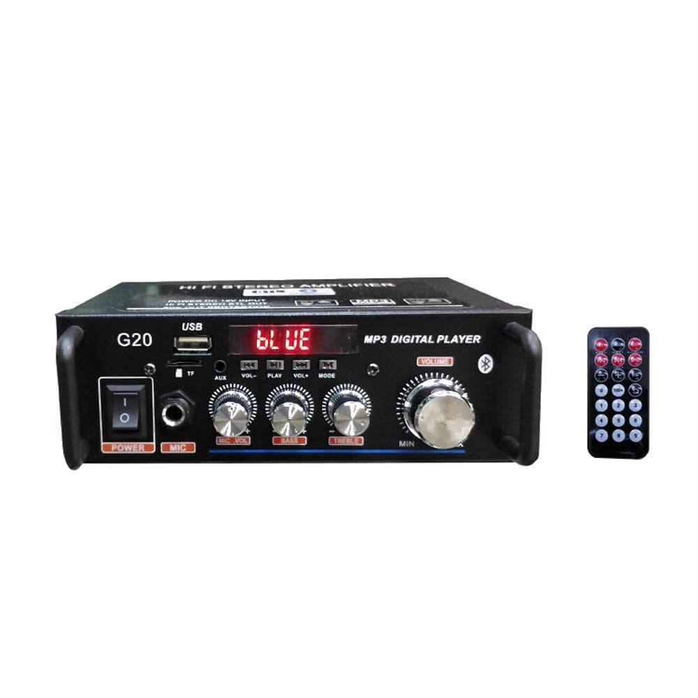Home Amplifiers HiFi Home Theater Sound System Audio Car Amplifiers Player Remote Control EU Plug black