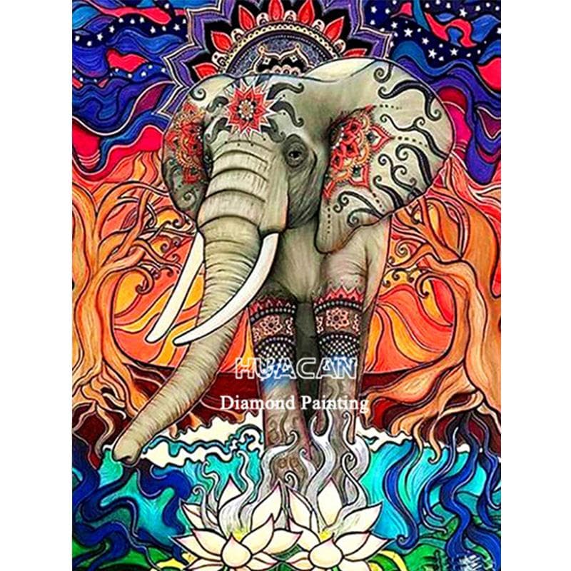 3D DIY Diamond Painting Cross Stitch Africa elephant Needlework Diamond Embroidery Crystal 20X30CM