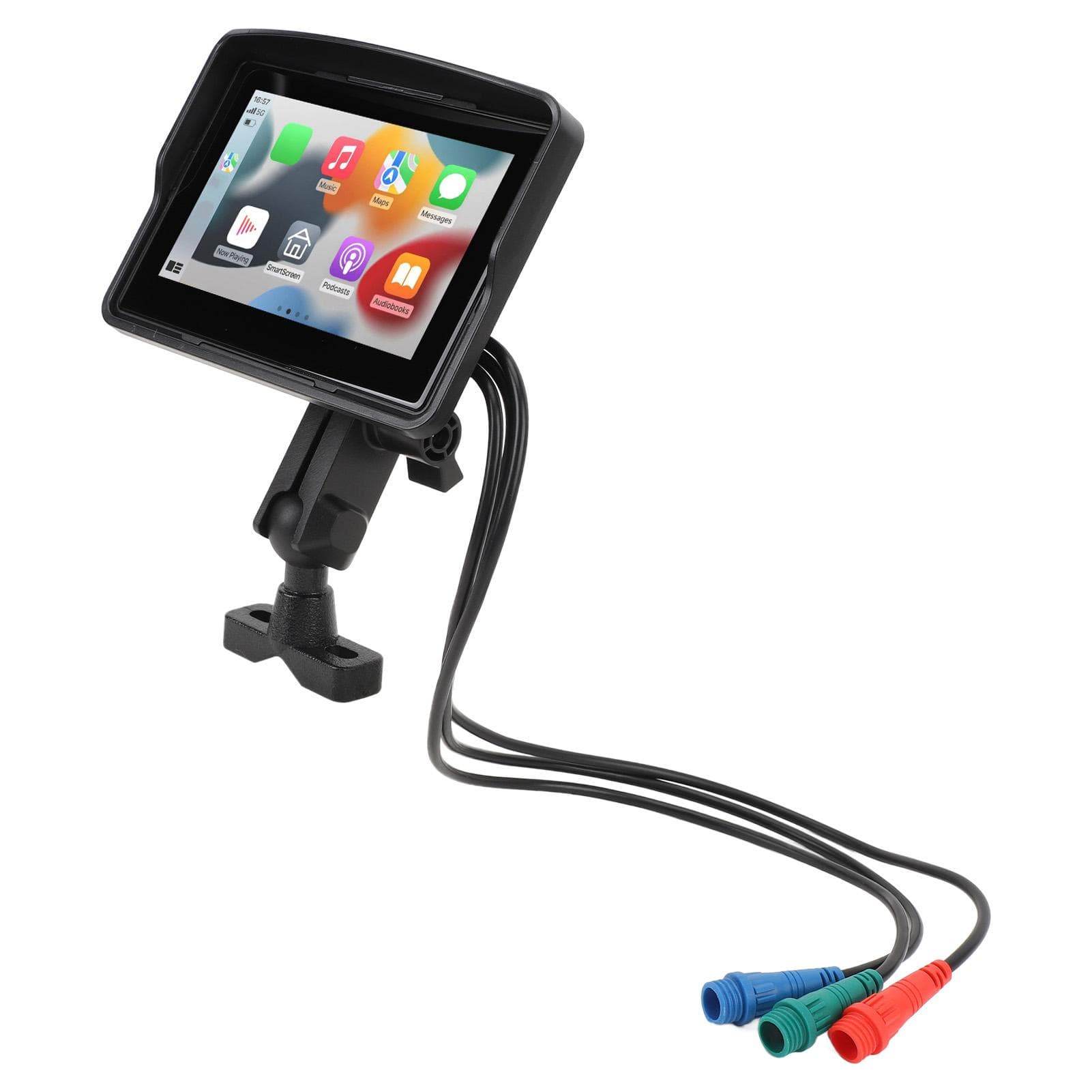 Motorcycle DVR Dual HD 1080P Cameras 5in IPS Touch Screen Water Resistant Voice Control Motorbike