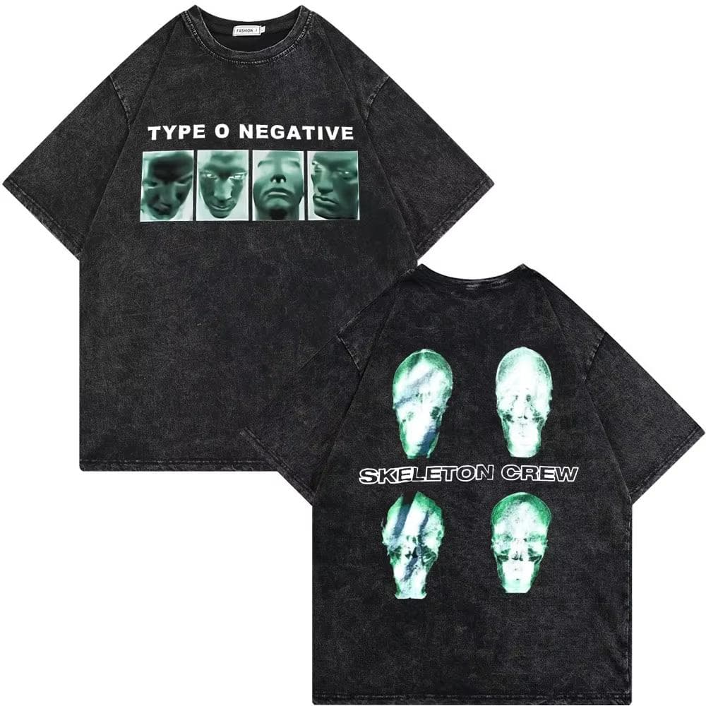 Rock Band Type O Negative Suspended In Dusk Streetwear Washed Vintage Tshirt Oversize Tee Men women Casual Top M