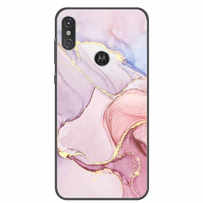 For Moto One Vision Case Luxury Silicone TPU Soft Cover Phone Case For Motorola Moto One Action Macro Shockproof Marble Coque Moto One