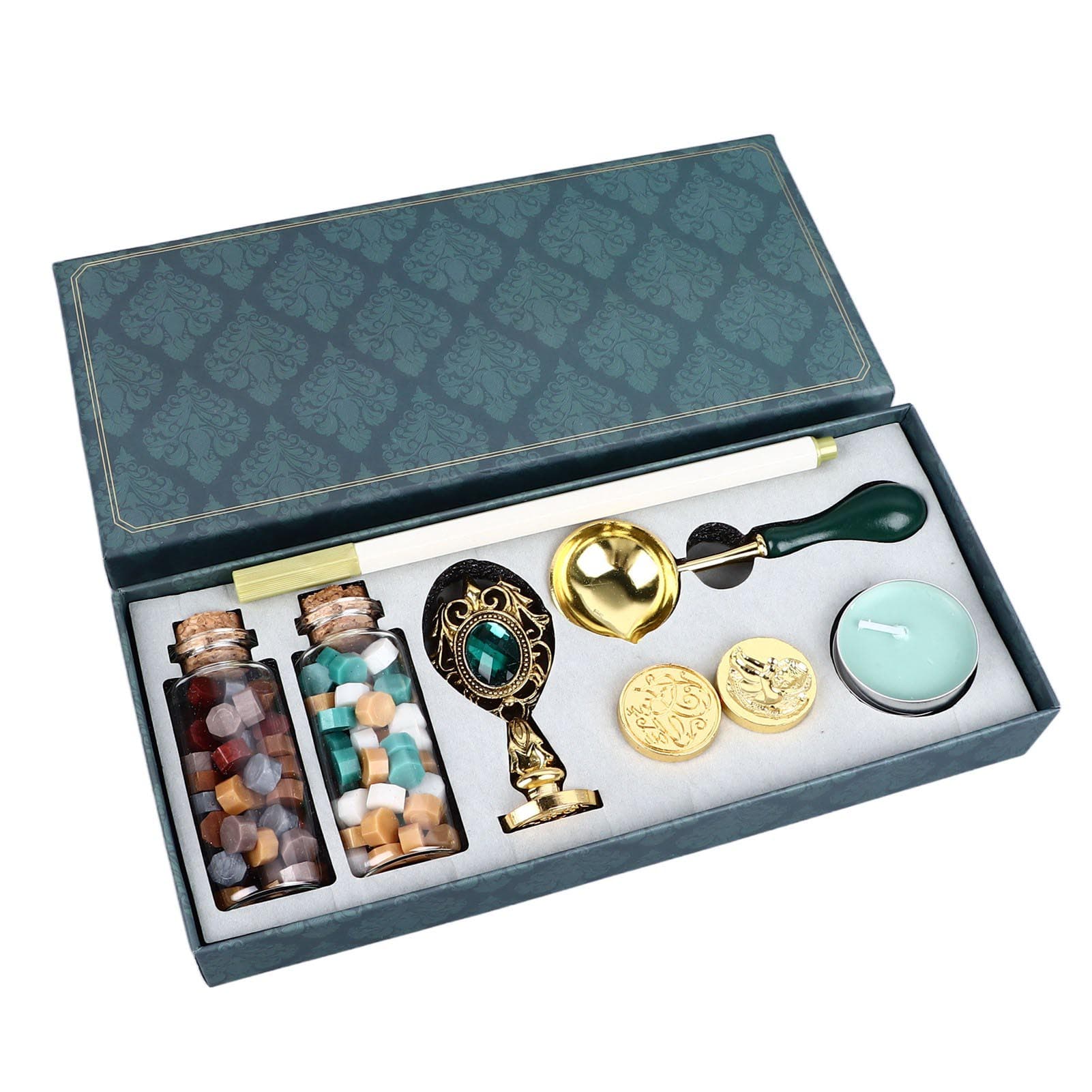 Wax Stamp Seal Retro Style Detachable Handle Carved Pattern Easy Operation Wax Seal Stamp Kit with