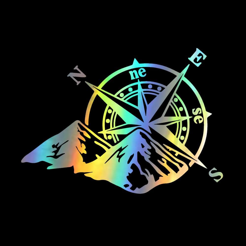 Mountain Compass Car Stickers Funny Vinyl Car Styling Decals For Auto Window Motorcycle multicolour