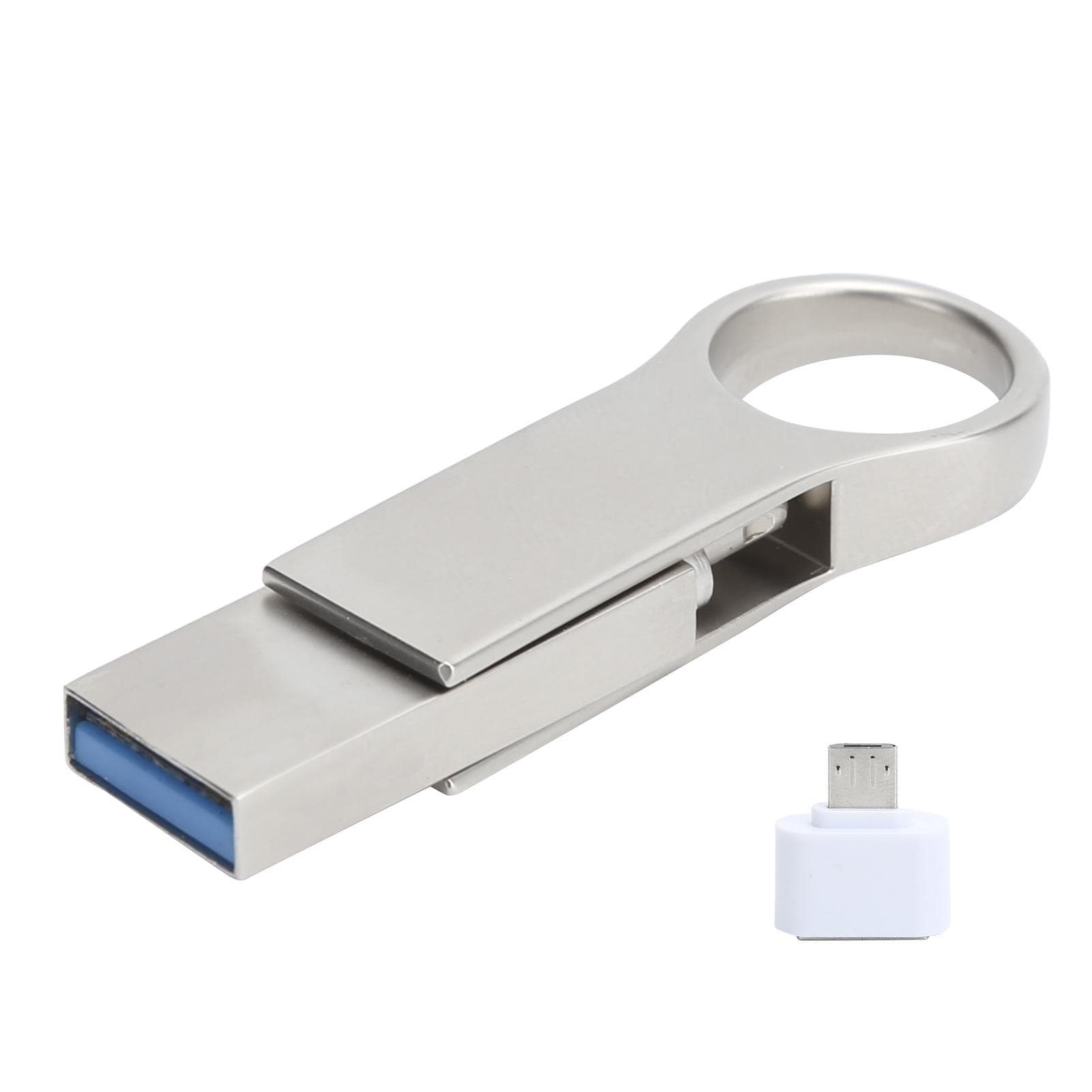 3-in-1 U Disk Key Chain Micro Flash Drive OTG 256GB Data Storage Fit for Android Phone